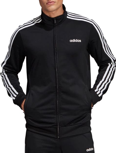 adidas Mens Track Jacket Essential 3 Stripe Tracksuit Jacket .